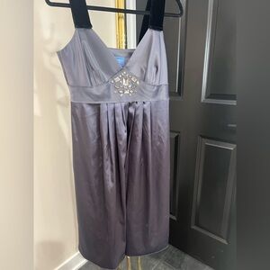 2010s Simply Vera Vera Wang Gray Satin looking Dress